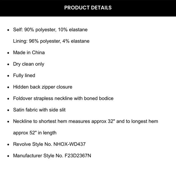 Nicholas Erelyn Strapless Gown in Black - Picture 6 of 13